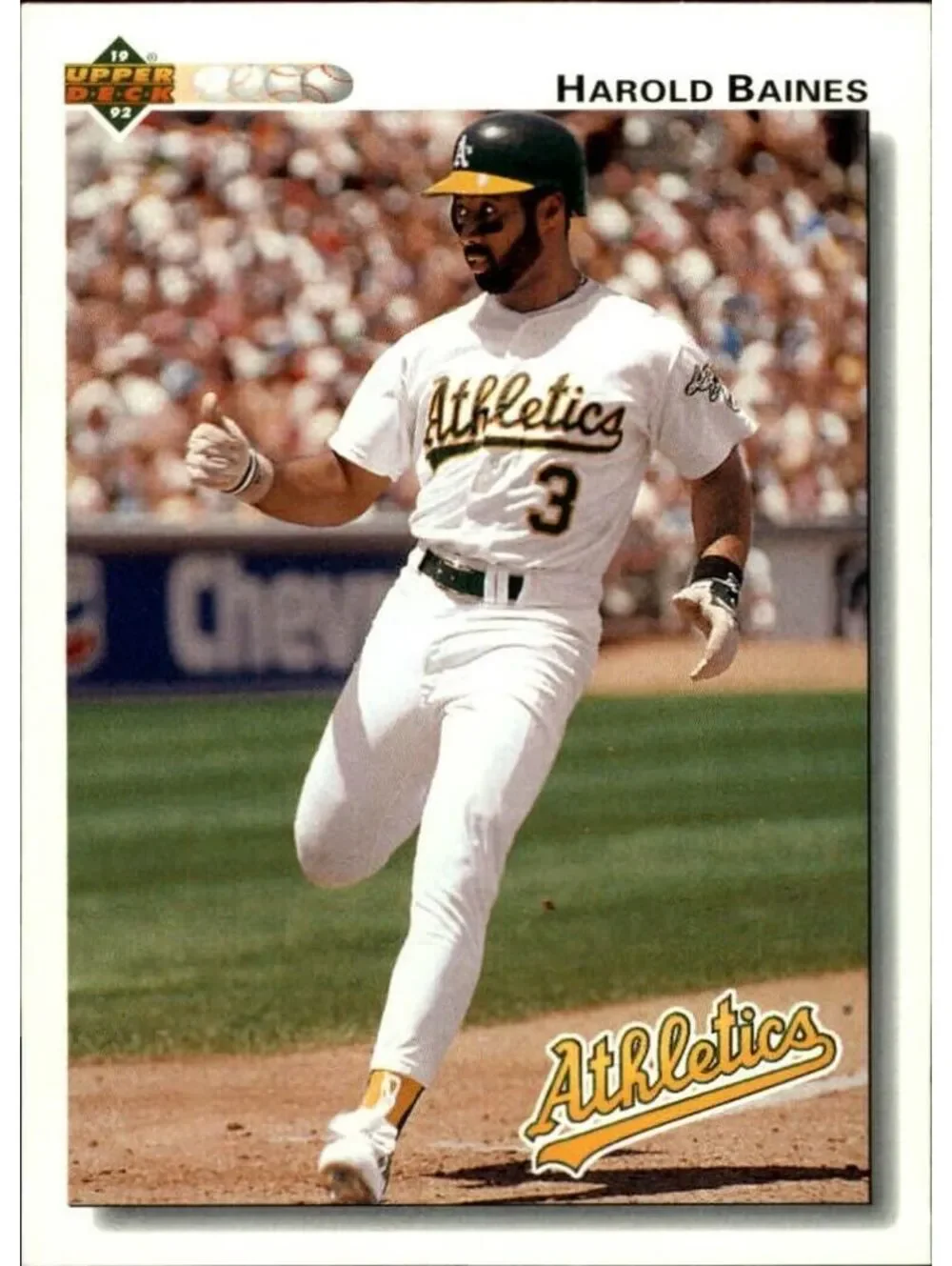 Harold Baines 1992 Upper Deck MLB #158 Baseball Card Oakland Athletics